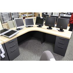 LACASSE MAPLE/GREY 7 X 7 CORNER DESK