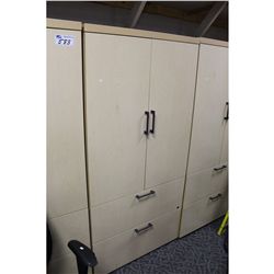 LACASSE MAPLE 6' 2-DRAWER LATERAL FILE CABINET W/DOUBLE DOOR CABINET