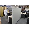 Image 2 : HERMAN MILLER 8 X 8 PANEL WRAP SYSTEM C/W OVERHEAD AND ACCESSORIES
