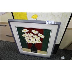 FRAMED FLOWER OIL PAINTING