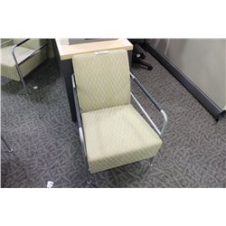 BEIGE PATTERNED RECEPTION CHAIR