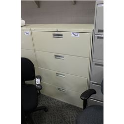 BEIGE 4-DRAWER LATERAL FILE CABINET