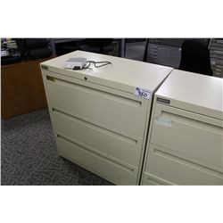 BEIGE 3-DRAWER LATERAL FILE CABINET