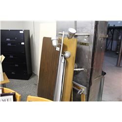 3 MISCELLANEOUS FOLDING TABLES & LAMP