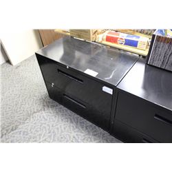 BLACK 2-DRAWER LATERAL FILE CABINET