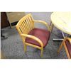 Image 1 : BURGUNDY MAPLE FRAME CLIENT CHAIR