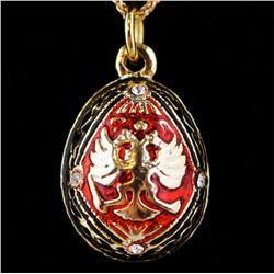 Double-Headed Eagle Faberge Egg Pendant