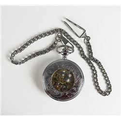Stainless Steel Man's Pocket Watch