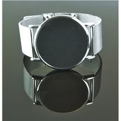 Contemporary Watch With Mesh Band & Led