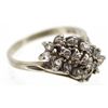 Image 2 : LADIES 14K WHITE GOLD DIAMOND COCKTAIL RING