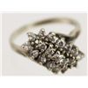 Image 3 : LADIES 14K WHITE GOLD DIAMOND COCKTAIL RING