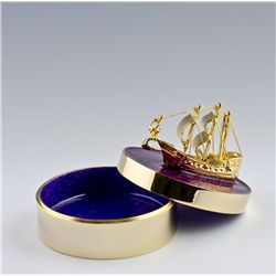Golden Nautical Faberge Jewelry Box