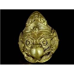 Bronze Garuda Kroot Thai Amulet Myth Ring Size 7.2