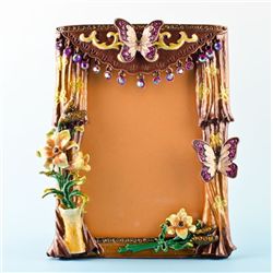Butterfly Enameled Faberge Picture Frame