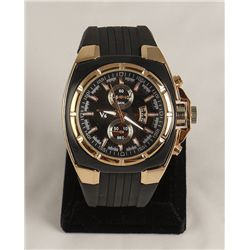 Men's Black And Copper Color Fashion Watch