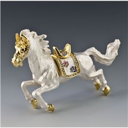 Faberge Equestrian Style Jewelry Trinket Box