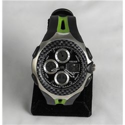 Men's Black And Green Digital Sports Watch