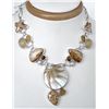 Image 1 : ARTISAN BLISTER PEARL FOSSIL CORAL DRUZY NECKLACE