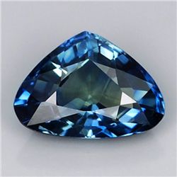 0.62ct PEAR NATURAL GREENISH BLUE SAPPHIRE
