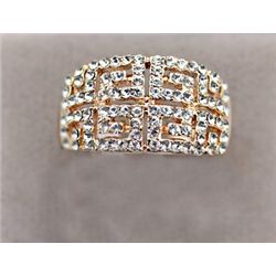 Classic Design Paved Swarovski Crystal Ring, 18K G