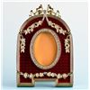 Image 1 : Semicircular Red Enamel Faberge Picture Frame