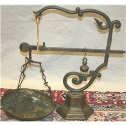IRON & BRASS SCALE, C. 1900