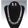Image 2 : MEXICAN STERLING MULTI-STONE NECKLACE WITH EARRING