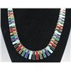 Image 4 : MEXICAN STERLING MULTI-STONE NECKLACE WITH EARRING