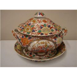 Large Oriental Tureen and Plate