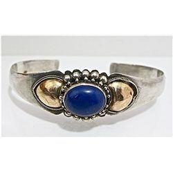 Sterling Silver & Lapis Cuff Bracelet