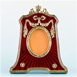 Red Guilloche Enamel Faberge Frame
