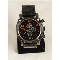 Men's Leather Sports Strap Watch