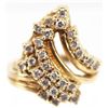 Image 2 : LADIES 14K GOLD DIAMOND CLUSTER RING