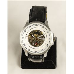 Contemporary Skeleton Stainless Steel Watch