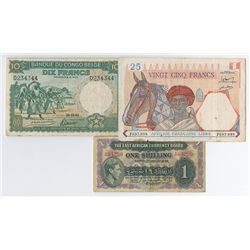 African Banknote Trio.