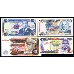 African Specimen Banknote Quartet.