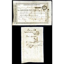 Confederacion Argentina, 1857 Issue Banknote.