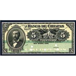 Banco de Chiapas, 1902 Issue Proof