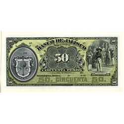 Banco de Jalisco, ca. 1902 Issue Proof