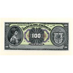 Banco de Jalisco. 1902 Issue Proof