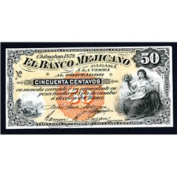 Banco Mejicano, 1878 Issue Proof