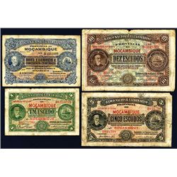 Banco National Ultramarino, 1941 Issue Banknote Quartet