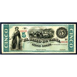 Banco De Tacna, 1870's Issue.