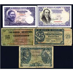 El Banco de Espana, Regency, 1936-53 Issue, Banknotes