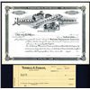Image 1 : Montana Phonograph Co. Unissued Stock & Thomas Edison Blank Check.