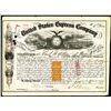 Image 1 : United States Express Co. 1873 Issued Stock With Imprinted Revenue.