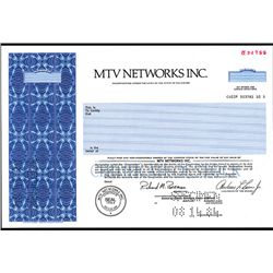 MTV Networks Inc. 1984. Specimen Stock.