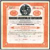 Image 1 : Sociedad Argentina De Edificacion. 1907. Specimen Bond.