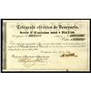 Image 1 : Telegrafo Electrico De Venezuela, 8 Shares of Stock, Issued in 1866.