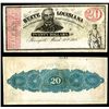 Image 1 : State of Louisiana, $20 1863 Issued Obsolete Banknote.